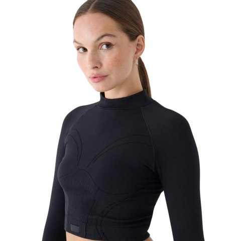 Koszulka damska 4F Longsleeve FNK F483 głęboka czerń 4FRAW24TFLOF483 20S XS/S 4F