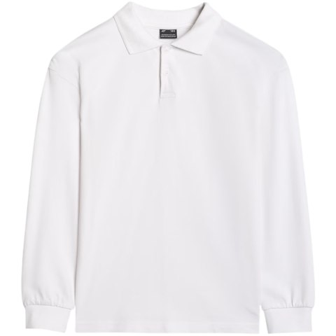 Koszulka dla chłopca longsleeve 4F M483 biała 4FJWAW25TLONM483 10S 152cm 4F