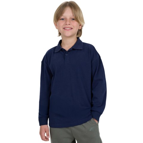 Koszulka dla chłopca longsleeve 4F M483 granatowa 4FJWAW25TLONM483 31S 158cm 4F