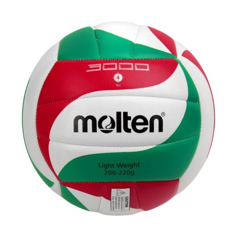 Piłka siatkowa Molten biało-czerwono-zielona V4M3000-L 4 Molten