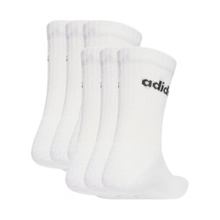Skarpety adidas Linear Crew Socks Cushioned 6 Par białe JL6096 34-36 Adidas