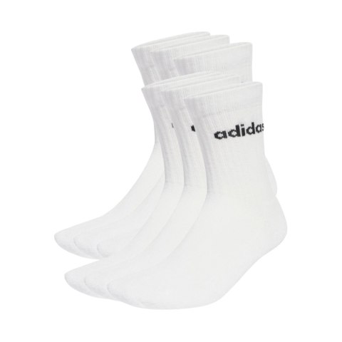 Skarpety adidas Linear Crew Socks Cushioned 6 Par białe JL6096 37-39 Adidas