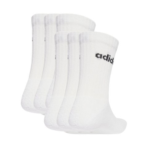 Skarpety adidas Linear Crew Socks Cushioned 6 Par białe JL6096 40-42 Adidas