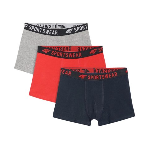 Bokserki dla chłopca 4F M061 3pak multikolor 4FJWAW25UBXSM061 90S 122-128cm 4F