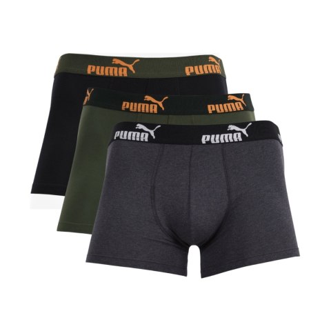 Bokserki męskie Puma 3-pack szare, zielone, czarne 100003547 3731/003 020 L Puma