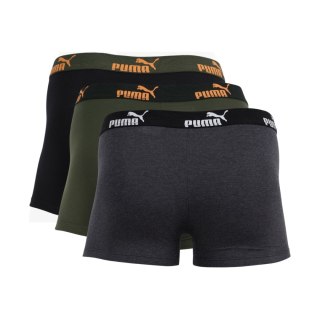 Bokserki męskie Puma 3-pack szare, zielone, czarne 100003547 3731/003 020 L Puma