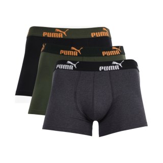 Bokserki męskie Puma 3-pack szare, zielone, czarne 100003547 3731/003 020 S Puma