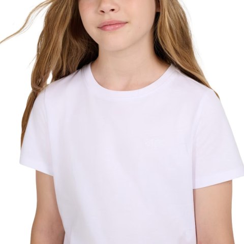 Koszulka dla dziewczynki 4F F2332 biała 4FJWMM00TTSHF2332 10S 128cm 4F