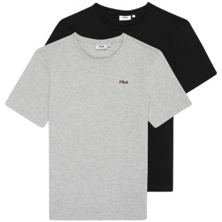 Koszulka męska Fila Brod 2 pak czarna, szara FAM0083 83227 3XL Fila