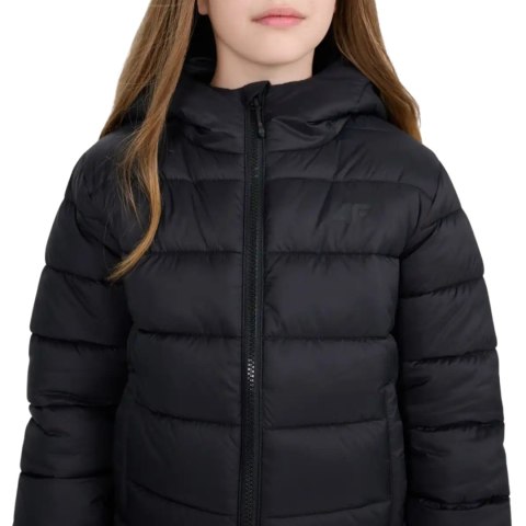 Kurtka pikowana dla dzieci 4F U0704 głęboka czerń 4FJWAW25TDJAU0704 20S 134cm 4F
