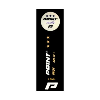 Piłeczki do ping ponga Point Prof ABS40 *** 3 szt. białe Point