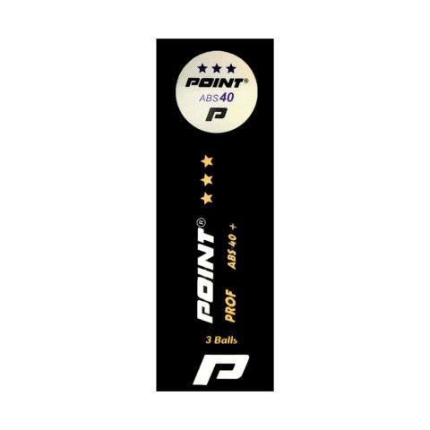 Piłeczki do ping ponga Point Prof ABS40 *** 3 szt. białe Point