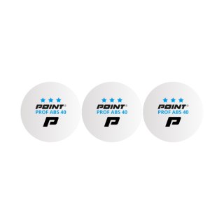 Piłeczki do ping ponga Point Prof ABS40 *** 3 szt. białe Point