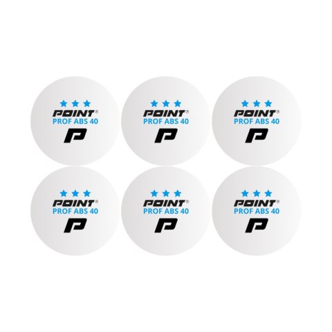 Piłeczki do ping ponga Point Prof ABS40 *** 6 szt. białe Point