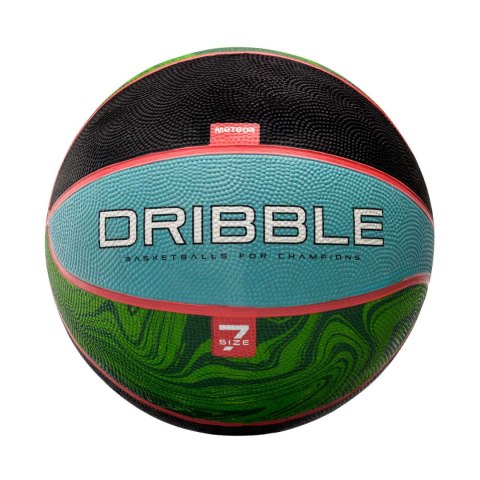 Piłka koszykowa Meteor Dribble niebiesko-zielono-czarna 07093 7 Meteor