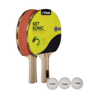 Zestaw rakietek do ping ponga Stiga Set Sonic 2 rakietki 3 piłki STIGA