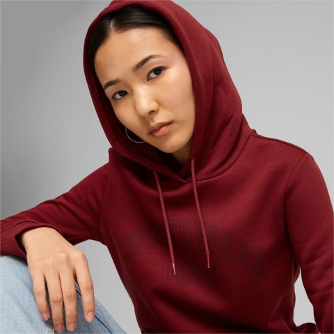 Bluza damska Puma Ess+ Logo LAB Hoodie FL bordowa 682987 13 Puma
