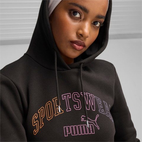 Bluza damska Puma Ess+ Logo LAB Hoodie FL czarna 682987 01 Puma Bluza damska Puma Ess+ Logo LAB Hoodie FL czarna 682987 01 Puma