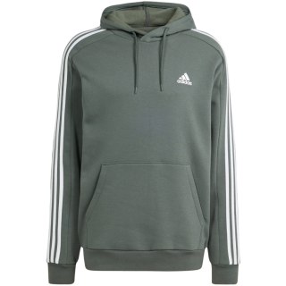 Bluza męska adidas Essentials Fleece 3-Stripes Hoodie zielona IX2366 Adidas