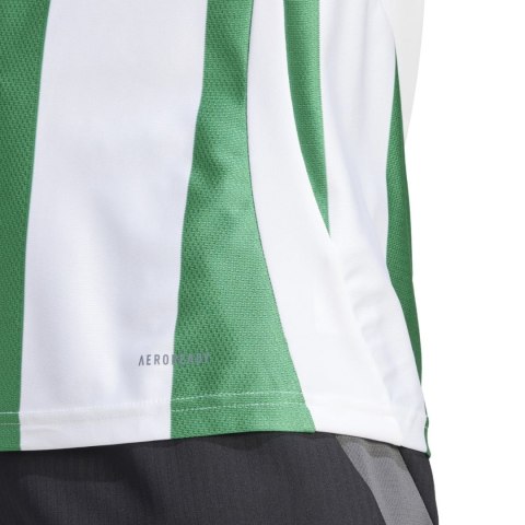 Koszulka męska adidas Striped 24 Jersey biało-zielona IW2148 Adidas teamwear