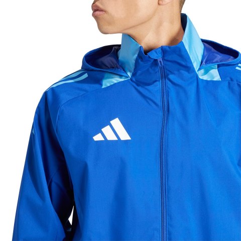 Kurtka męska adidas Tiro 24 Competition All-Weather niebieska IR7561 Adidas teamwear Kurtka męska adidas Tiro 24 Competition All-Weather niebieska IR7561 Adidas teamwear