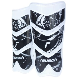 Ochraniacze piłkarskie Reusch Shinguard Attrakt Lite biało-czarne 5377045 7701 Reusch