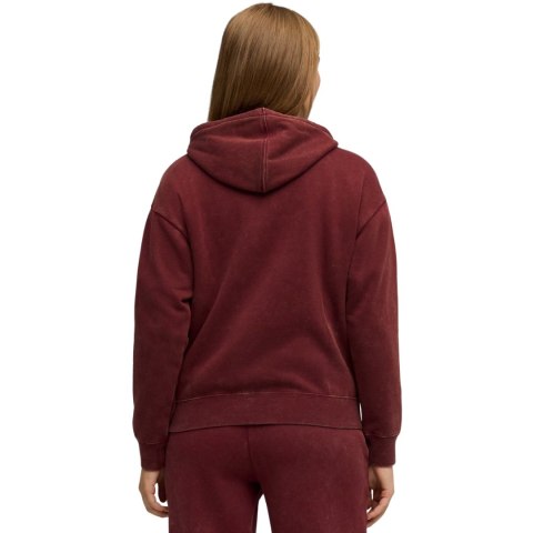 Bluza damska Puma ESS Elevated Relaxed Wash Hoodie bordowa 688103 96 L Puma