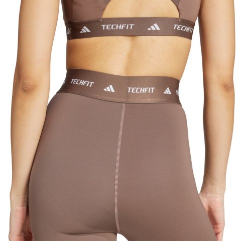 Legginsy damskie adidas Techfit 7/8 brązowe JW5181 S Adidas