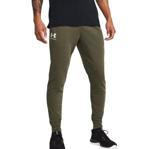 Spodnie męskie Under Armour Rival Terry Jogger khaki 1380843 390 S Under Armour