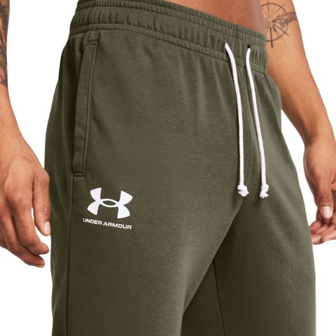 Spodnie męskie Under Armour Rival Terry Jogger khaki 1380843 390 S Under Armour