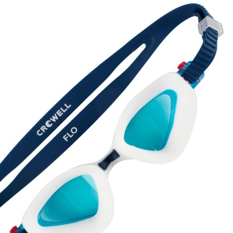 Okulary pływackie Crowell GS20 Flo biało-niebieskie Crowell