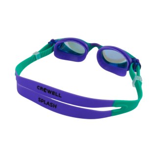 Okulary pływackie dla dzieci Crowell GS23 Splash Mirror zielono-fioletowe Crowell