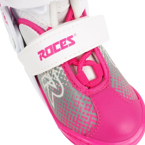 Łyżwy Roces Jokey Ice X biało-różowe 450746 001 30-33 Roces
