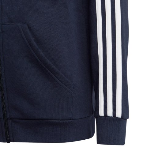 Bluza dla dzieci adidas Essentials 3-Stripes Fleece Full-Zip Hoodie granatowa IC0600 Adidas