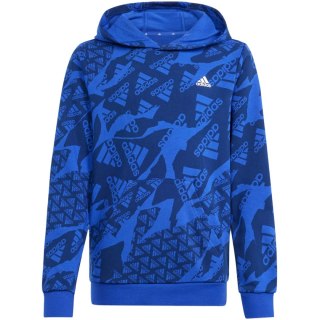 Bluza dla dzieci adidas Essentials Allover Print HD niebieska IS2555 Adidas
