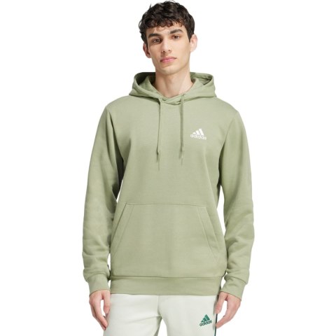 Bluza męska adidas Essentials Fleece Hoodie zielona JJ4662 Adidas Bluza męska adidas Essentials Fleece Hoodie zielona JJ4662 Adidas