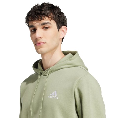 Bluza męska adidas Essentials Fleece Hoodie zielona JJ4662 Adidas Bluza męska adidas Essentials Fleece Hoodie zielona JJ4662 Adidas