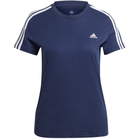 Koszulka damska adidas Essentials Slim 3-Stripes Tee granatowa IM2791 Adidas Koszulka damska adidas Essentials Slim 3-Stripes Tee granatowa IM2791 Adidas