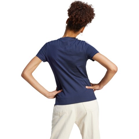 Koszulka damska adidas Essentials Slim 3-Stripes Tee granatowa IM2791 Adidas Koszulka damska adidas Essentials Slim 3-Stripes Tee granatowa IM2791 Adidas