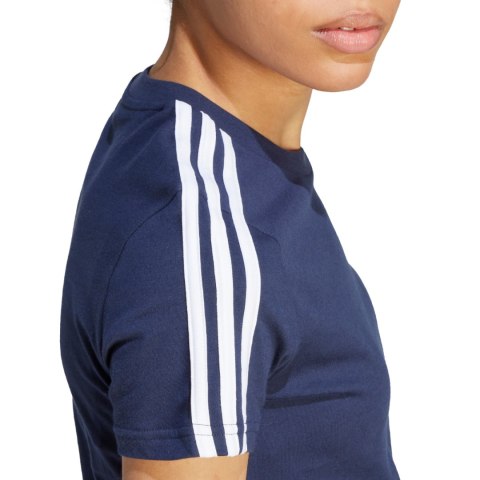 Koszulka damska adidas Essentials Slim 3-Stripes Tee granatowa IM2791 Adidas Koszulka damska adidas Essentials Slim 3-Stripes Tee granatowa IM2791 Adidas