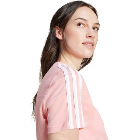 Koszulka damska adidas Essentials Slim 3-Stripes Tee różowa IY4200 Adidas Koszulka damska adidas Essentials Slim 3-Stripes Tee różowa IY4200 Adidas