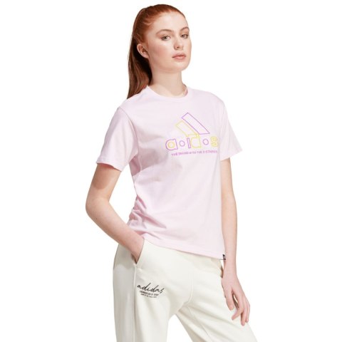 Koszulka damska adidas Xpress Logo różowa IY3413 Adidas