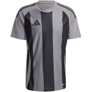 Koszulka męska adidas Striped 24 Jersey szaro-czarna IW2145 Adidas teamwear