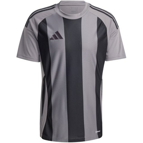 Koszulka męska adidas Striped 24 Jersey szaro-czarna IW2145 Adidas teamwear