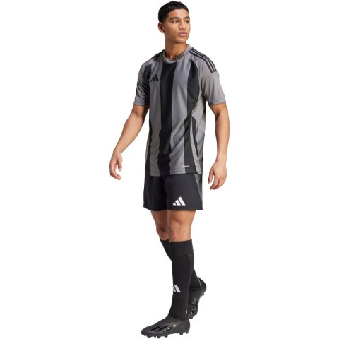 Koszulka męska adidas Striped 24 Jersey szaro-czarna IW2145 Adidas teamwear