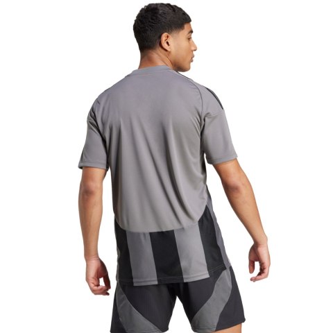 Koszulka męska adidas Striped 24 Jersey szaro-czarna IW2145 Adidas teamwear