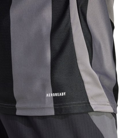 Koszulka męska adidas Striped 24 Jersey szaro-czarna IW2145 Adidas teamwear