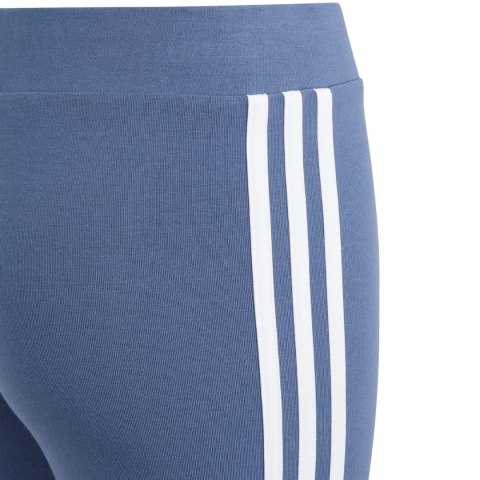 Legginsy dla dzieci adidas Essentials 3-Stripes Cotton Tights niebieskie IS2633 Adidas Legginsy dla dzieci adidas Essentials 3-Stripes Cotton Tights niebieskie IS2633 Adidas