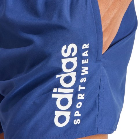 Spodenki kąpielowe męskie adidas Essentials Logo CLX niebieskie IR6225 Adidas Spodenki kąpielowe męskie adidas Essentials Logo CLX niebieskie IR6225 Adidas