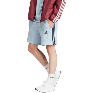 Spodenki męskie adidas Essentials French Terry 3-Stripes jasnoniebieskie IS1340 Adidas